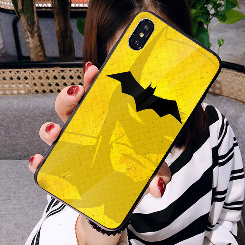 Ốp điện thoại kính cường lực cho máy iPhone X - Batman MS ACLTU005