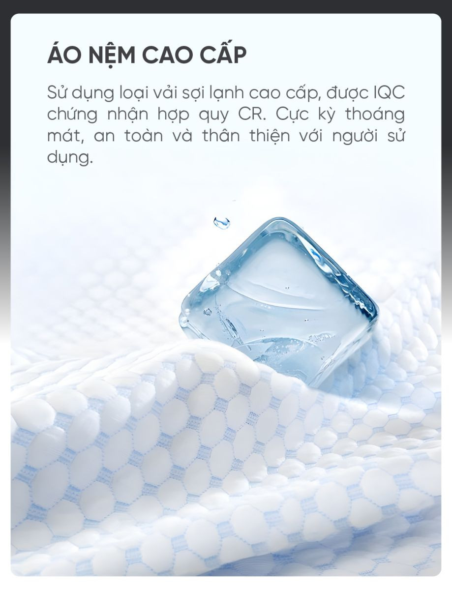 Nệm cao su thiên nhiên than hoạt tính Tatana Cool Grey