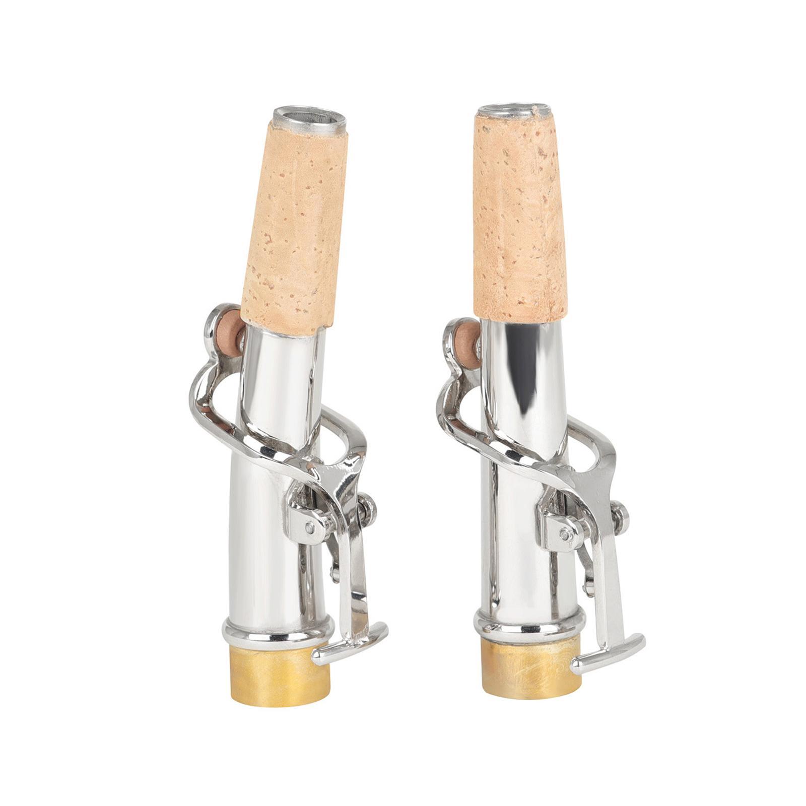 2x Saxophone Neck Elbow Bend Neck Replacement Straight Neck Sturdy for Parts