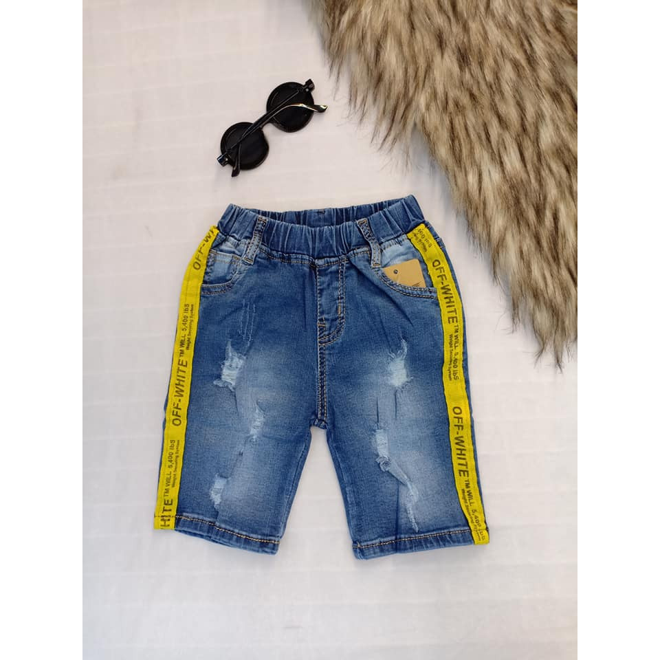 Quần Jeans co giãn viền vàng Hotboy