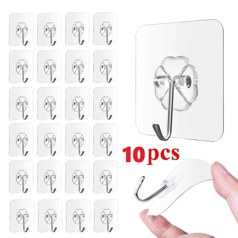 Móc Dán Tường Trong Suốt Chịu Lực 6x6cm