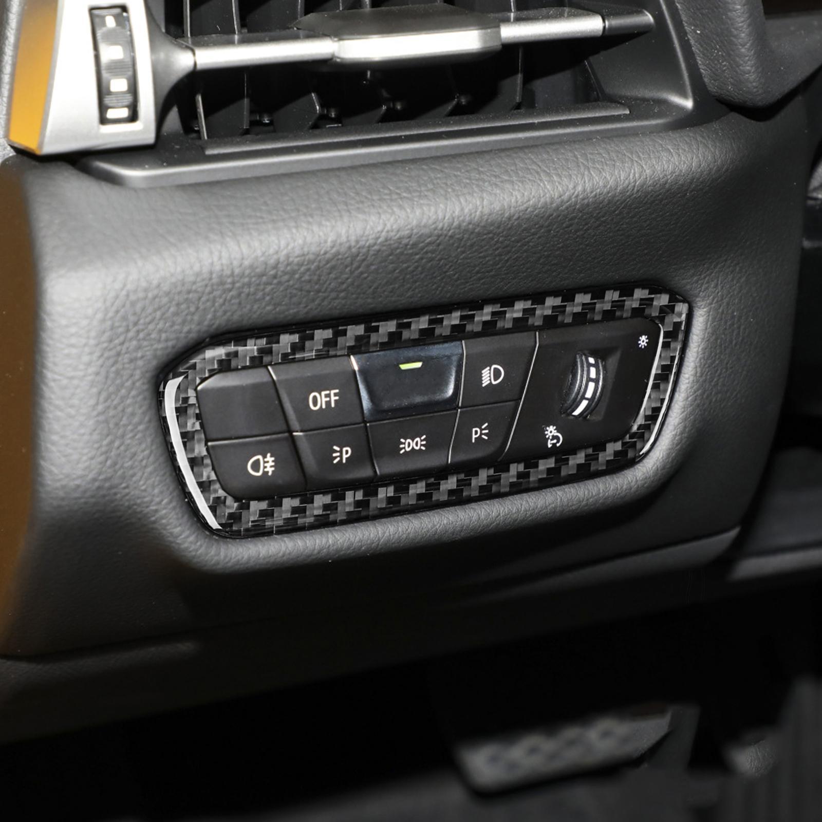 Automotive Headlamp Switch Buttons Trim Sticker Carbon Fiber for Gr A90, Decoration Simple Installation Interior Accessory