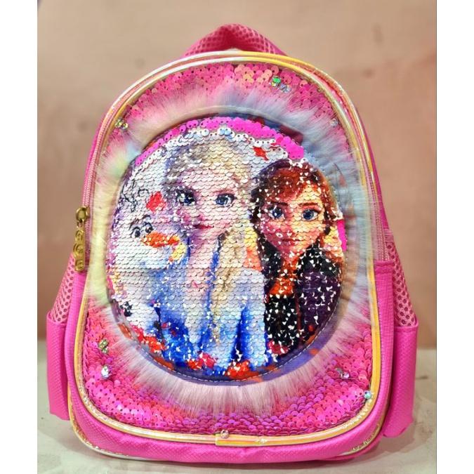 BALO MẪU GIÁO CHO BÉ GÁI ĐI HỌC HÌNH KITTY/UNICORN/CÔNG CHÚA ELSA MÀU HỒNG