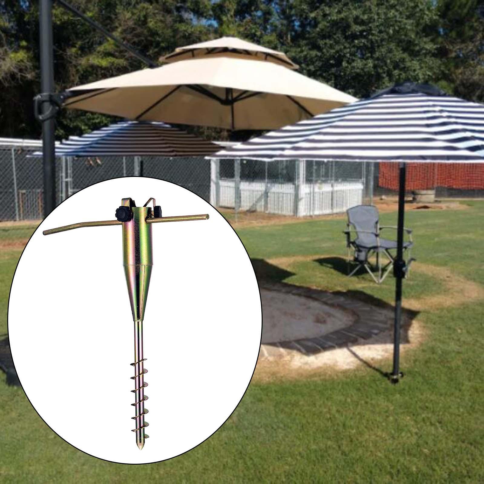 Beach Umbrella Stand Outdoor Umbrella Holder Metal Ground Grass Holder Stand