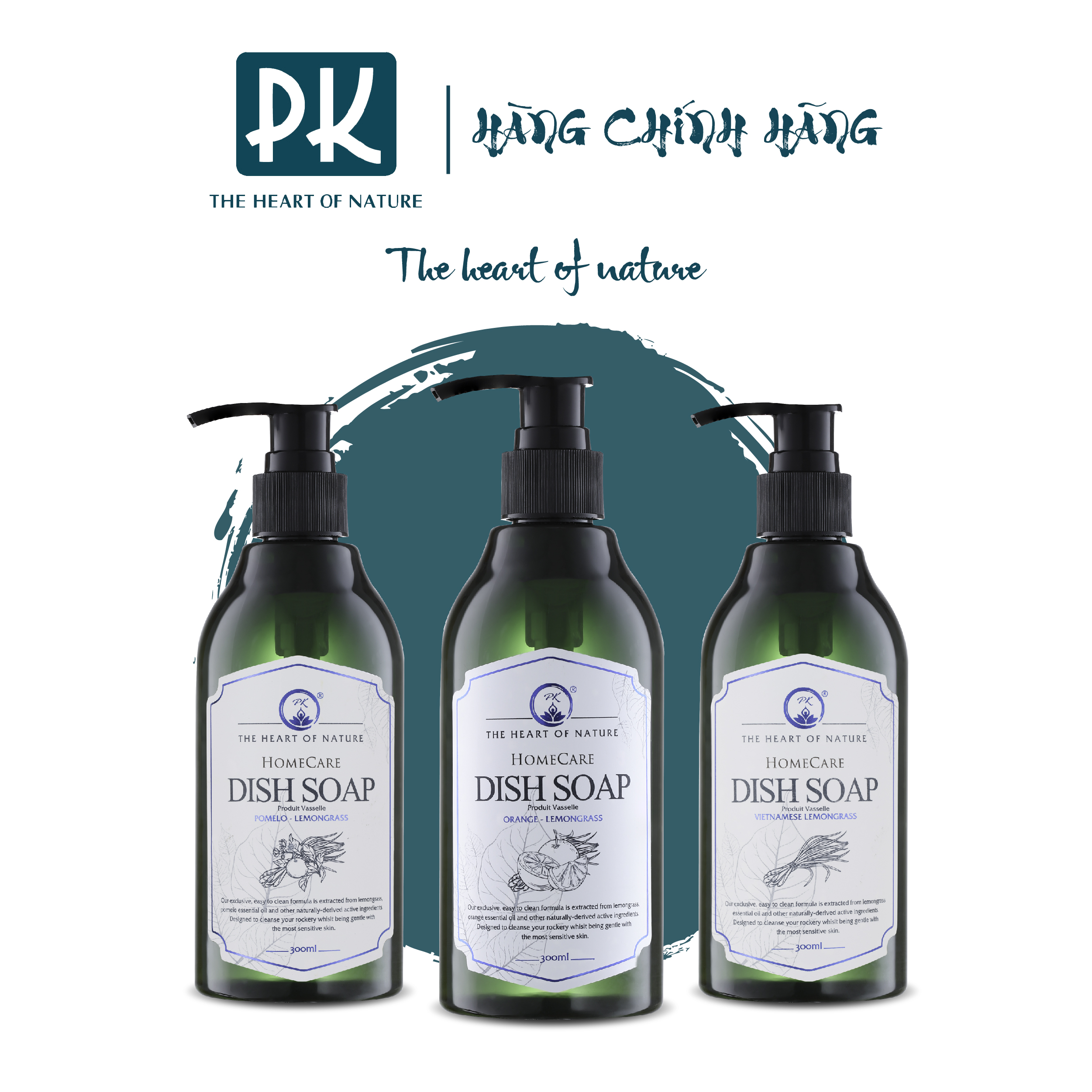 COMBO 3 Chai Nước Rửa Chén Tinh Dầu Thảo Mộc Hữu Cơ Organic PK 300ML - Hương thơm tinh dầu dịu nhẹ - Mềm mại cho da tay mẹ, an toàn cho bé.