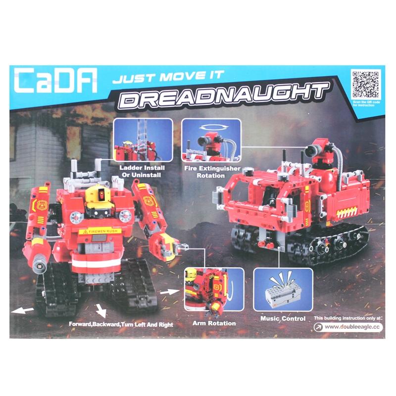 Đồ Chơi Lắp Ráp Robot Điều Khiển Biến Hình 2 In 1 Dreadnaught - CaDA C51048W
