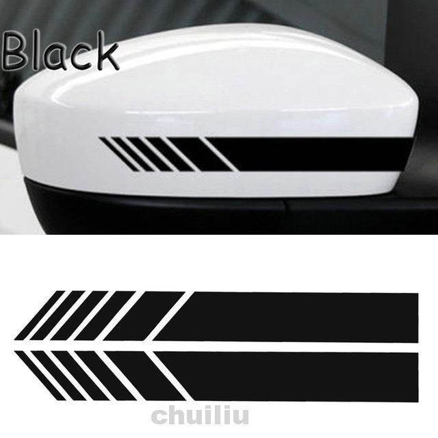 2 Sticker Dán Kính Chiếu Hậu Xe Hơi Họa Tiết Kẻ Sọc