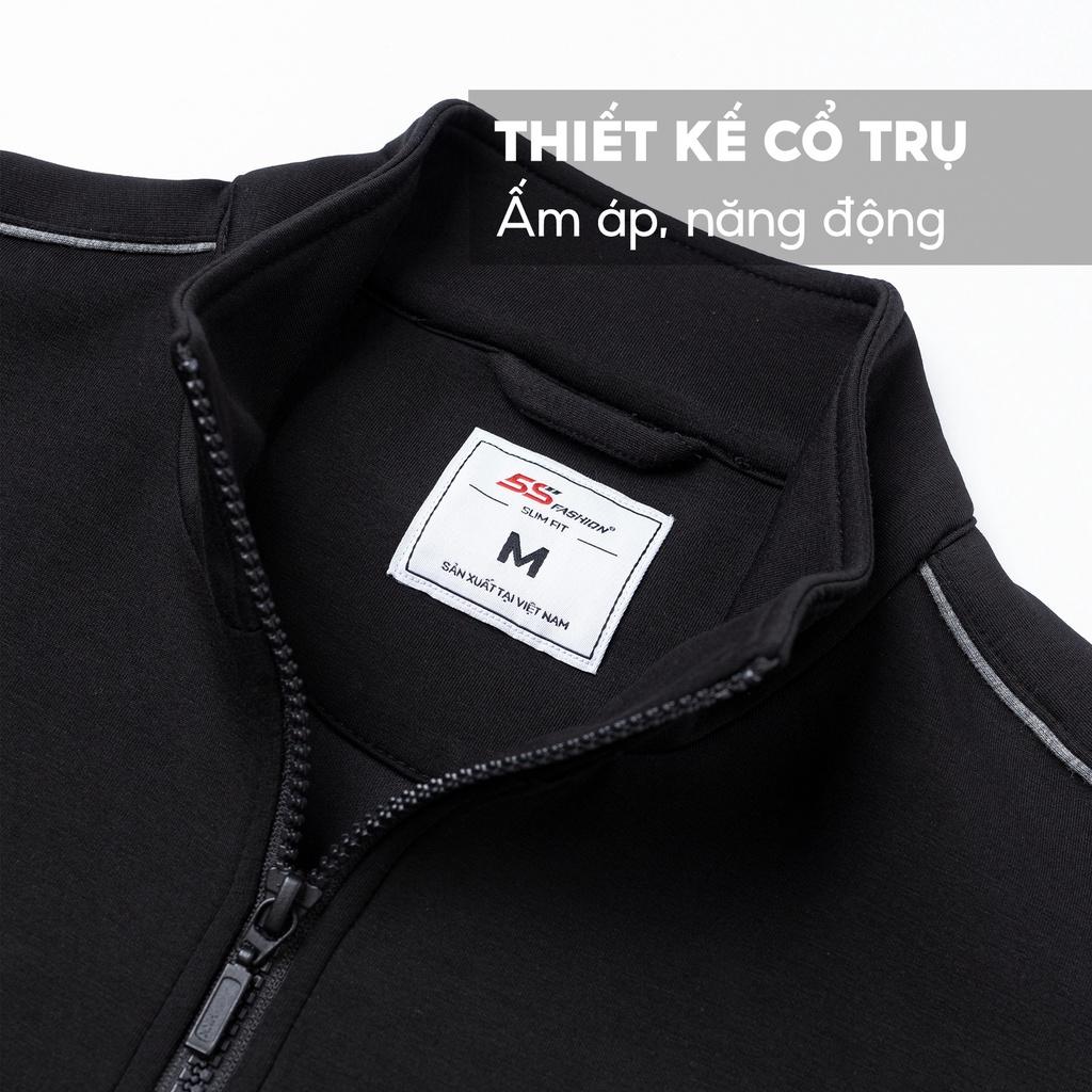 Bộ Nỉ Nam 5S Premium, Chất Liệu Supima Cotton, Dày Dặn, Thiết Kế Kéo Khóa, Cổ Trụ Khỏe Khoắn