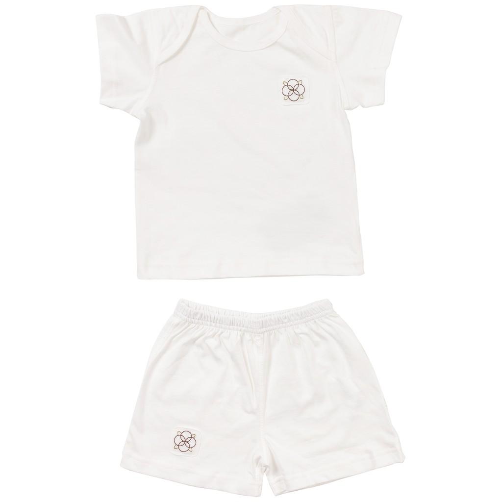 Bộ quần áo trẻ em sợi bông hữu cơ màu trắng ngà - Organic and Natural Life by Mimi