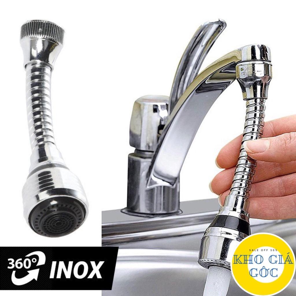 Vòi Tăng Áp Đầu Cao Su Điều Chỉnh Tăng Lực Nước Thông Minh Cho Bồn Rửa Chén Bát Xoay 360 Độ-2 Chế Độ Xả- Tongkhohuyhoang