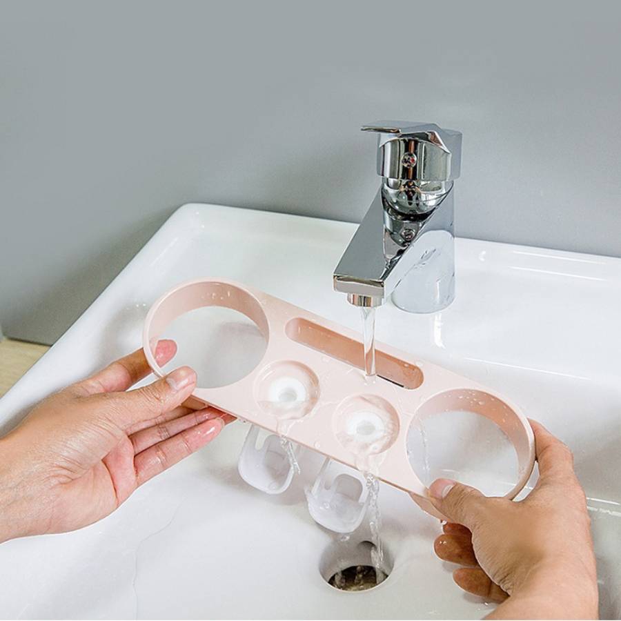 Hộp nhả kem đánh răng tự động cao cấp, tặng kèm 4 cốc