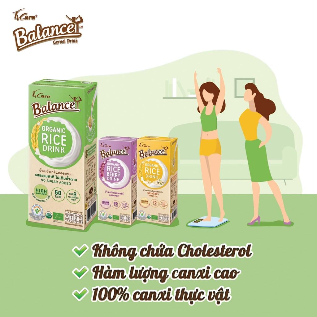 Sữa gạo hữu cơ hương dâu Thái Lan 4Care Balance Organic