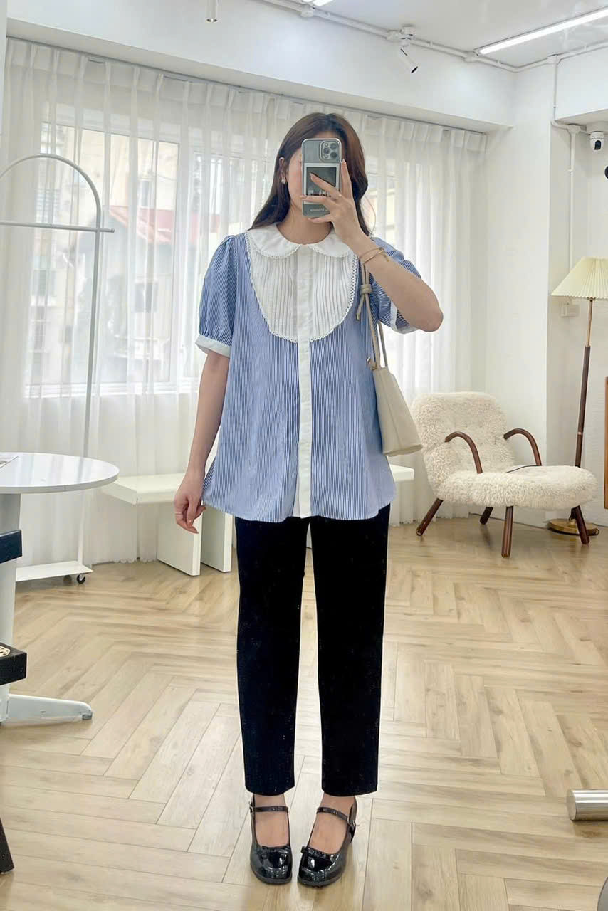 Áo Sơ Mi Bầu Công Sở - Ao sơ mi công sở cho mẹ bầu và sau sinh  (HÀNG THIẾT KẾ) Đủ Size 45-75kg