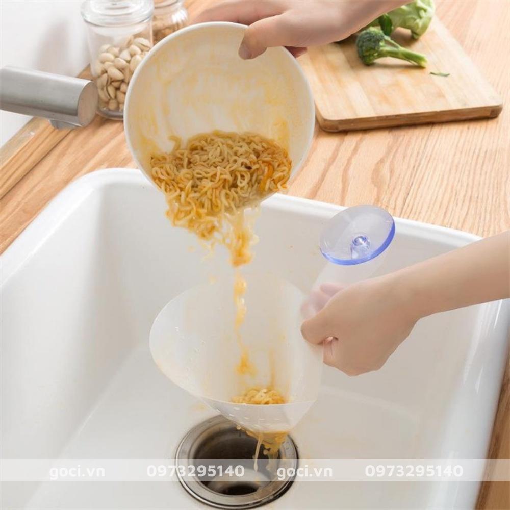 Khay lọc rác bồn rửa bát chén thông minh giỏ lọc rác ráo nước nhà bếp đa năng
