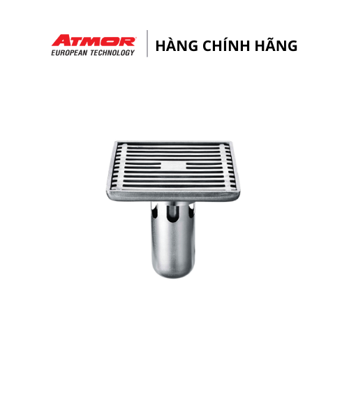 Phễu Thoát Sàn Nhà Tắm Inox Cao Cấp Chống Hôi ATMOR - AH021