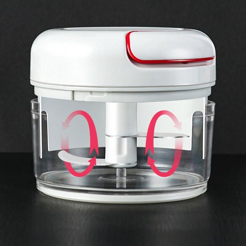 Máy xay tỏi ớt cầm tay Mini Food Chopper, dụng cụ xay ớt tỏi dây rút tiện lợi