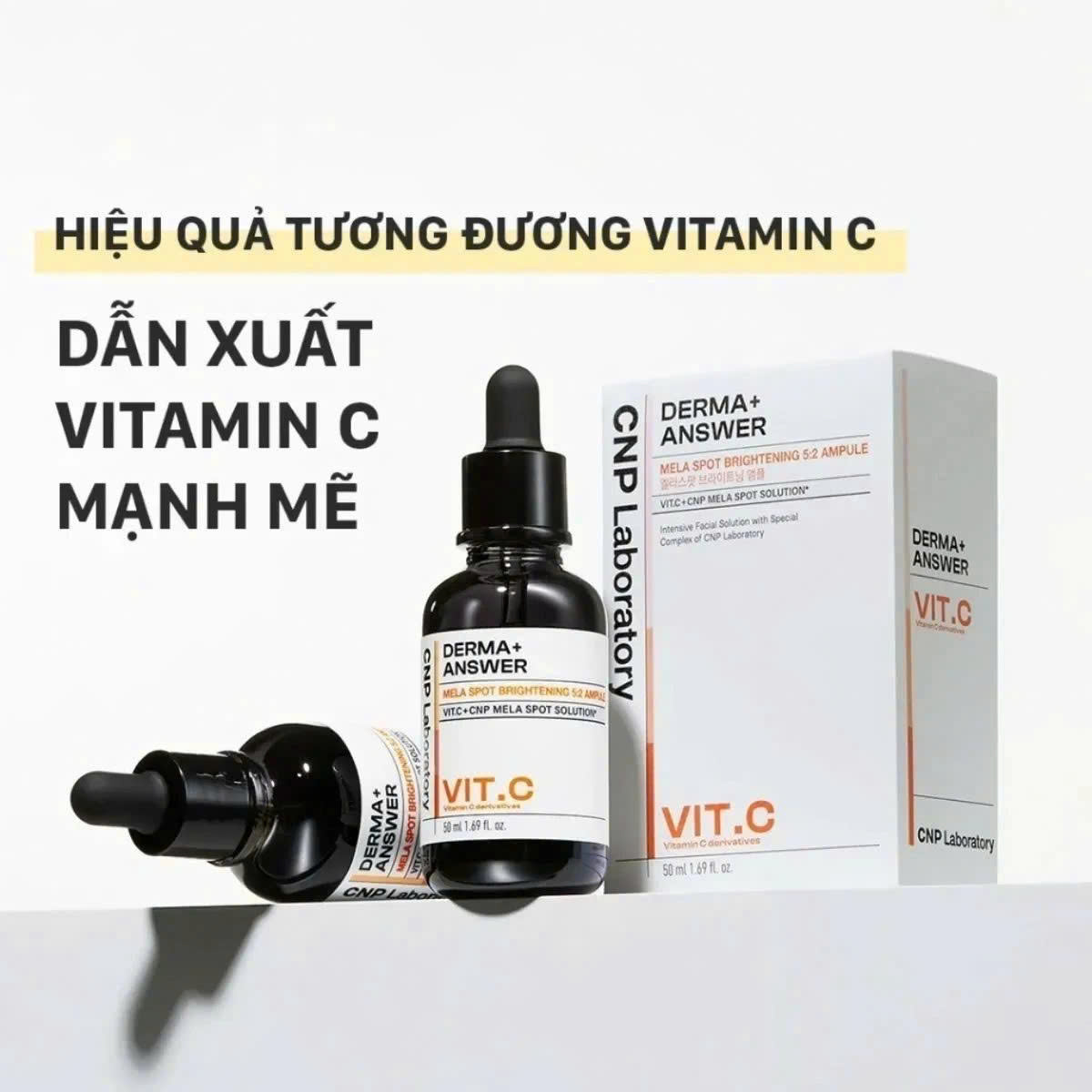 Tinh Chất Dưỡng Sáng Da Vitamin C CNP Derma Answer Mela Spot Brightening Ampule 50ml