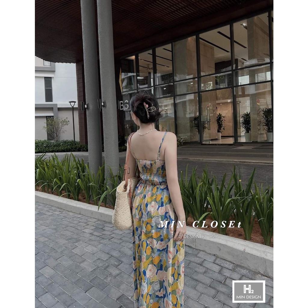 VÁY ĐI CHƠI, VÁY MAXI HOA CÚP NGỰC 2S DÁNG XÒE CỰC XINH IU