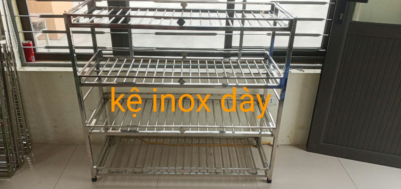 Kệ để đồ nhà bếp inox 4 tầng c 100 .d104 .s40 cm