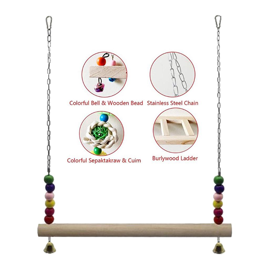 Chicken Swing Birds Bite Toys Birds Parrots Stand Perch for Large Birds Chicken