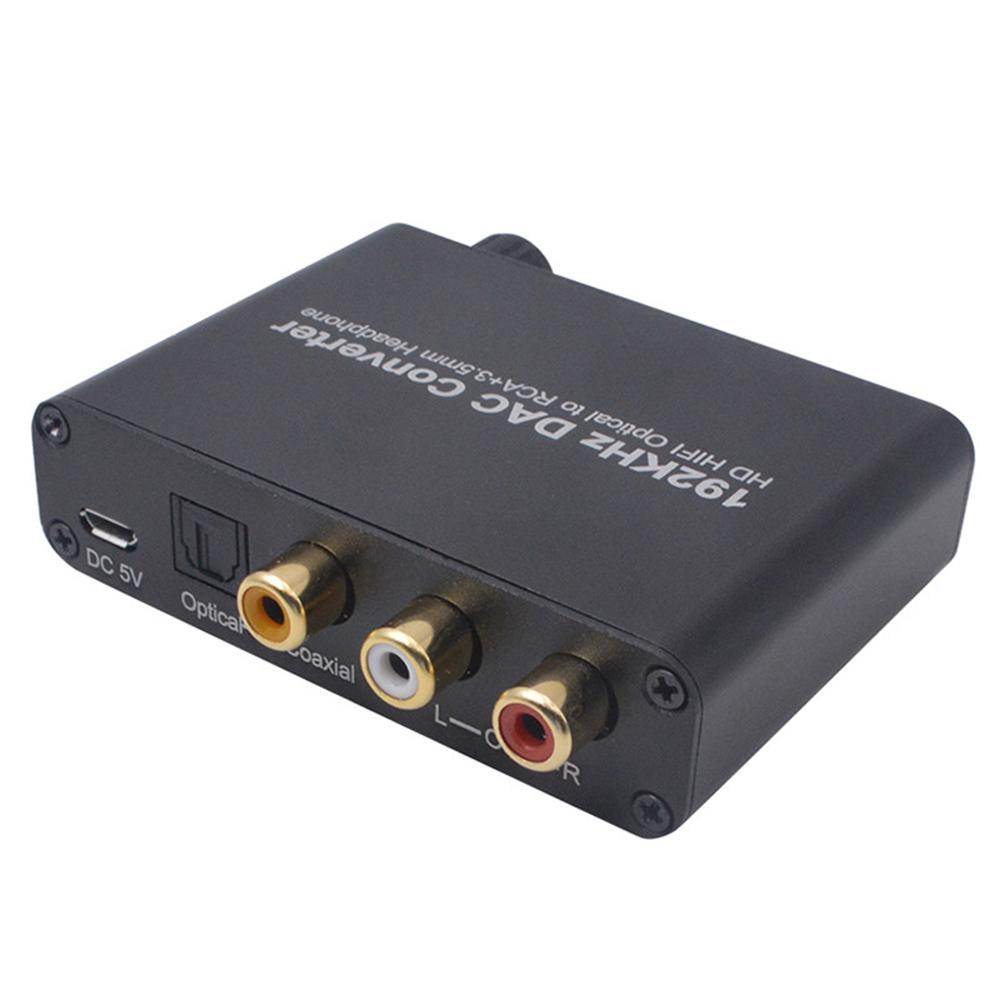 Bộ chuyển đổi Digital sang Analog, DAC 192KHz Digital Optical & Coaxial sang Analog L / R & giắc cắm 3,5mm cho HDTV Game
