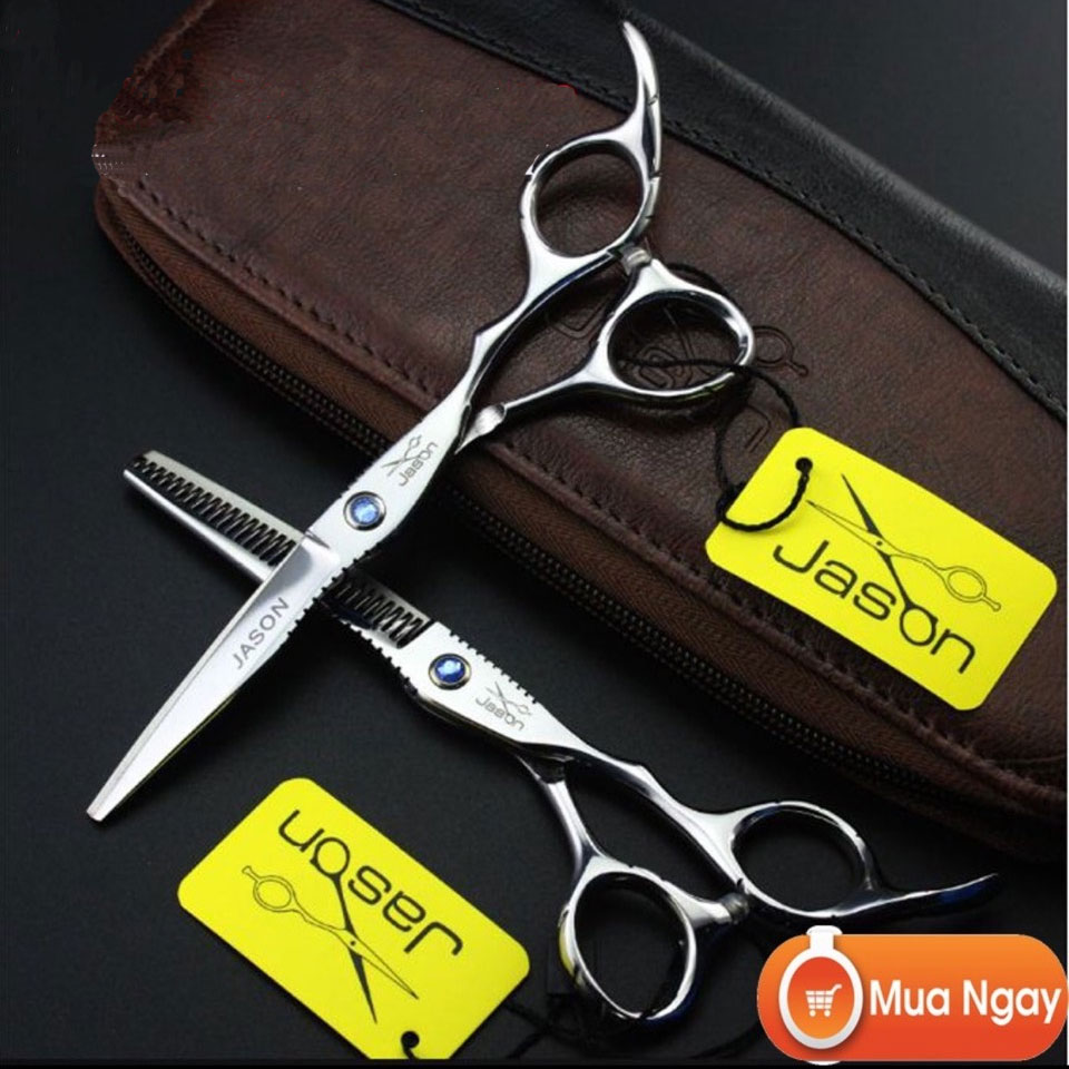 Kéo Tỉa Tóc Cho SALON, Barber Chuyên Nghiệp JASON JC-6.0  TẶNG LƯỢC CẮT TÓC Cực Sang Trọng