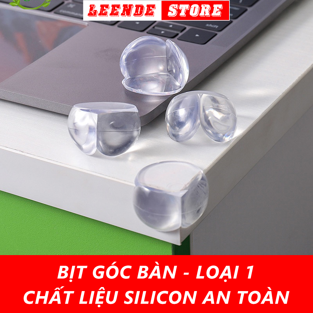 Miếng Dụng Cụ Silicone Chặn Và Bịt Góc Bàn Tủ Cửa Bảo Vệ Bé