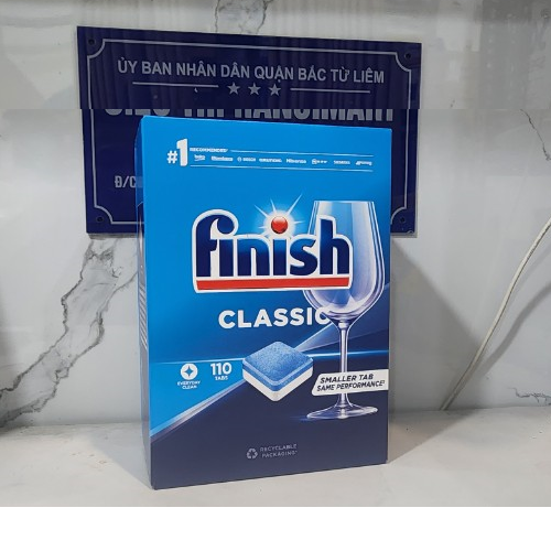 Viên rửa bát Finish Classic hương chanh 110 viên - 2 chức năng