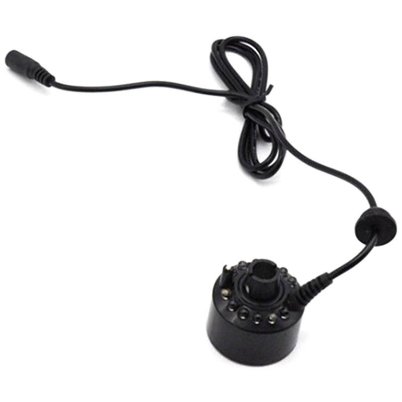 12 LED AC 100-240 Bộ Công Nghiệp Lồng Ấp Máy Phun Sương Tạo Độ Ẩm Máy Xông Khói Máy Vòi Phun Nước Uống AO Siêu Âm Phun Sương Tạo EU cắm