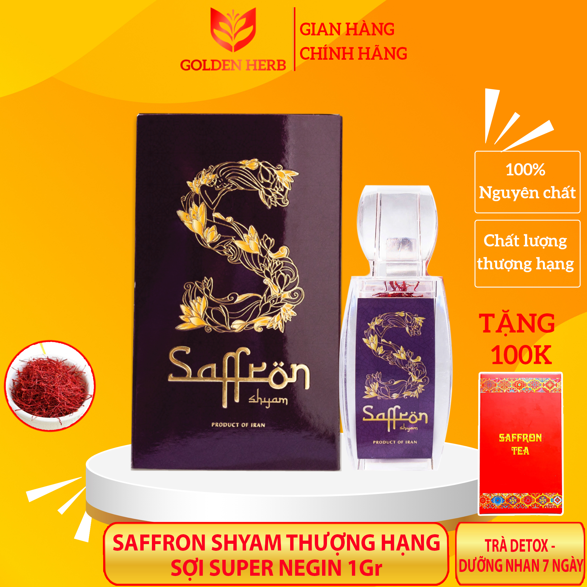 Nhụy hoa nghệ tây SAFFRON SHYAM 1 Gram/Hộp