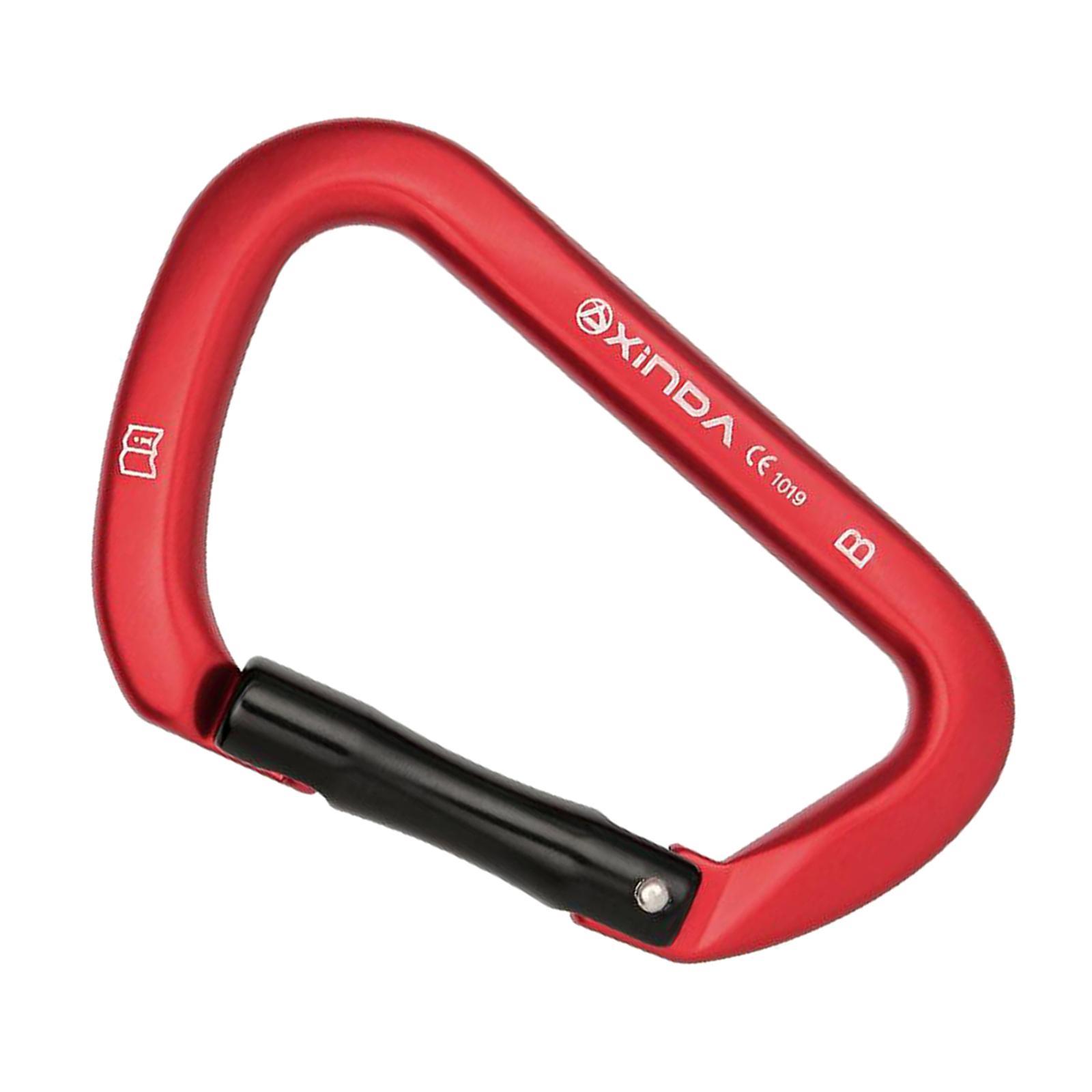 25KN Climbing Carabiner 3" Aluminum Rappelling Mountaineering Keychain Auto Locking Karabiner Camping Lock Clasp D-Ring Equipment Accessories