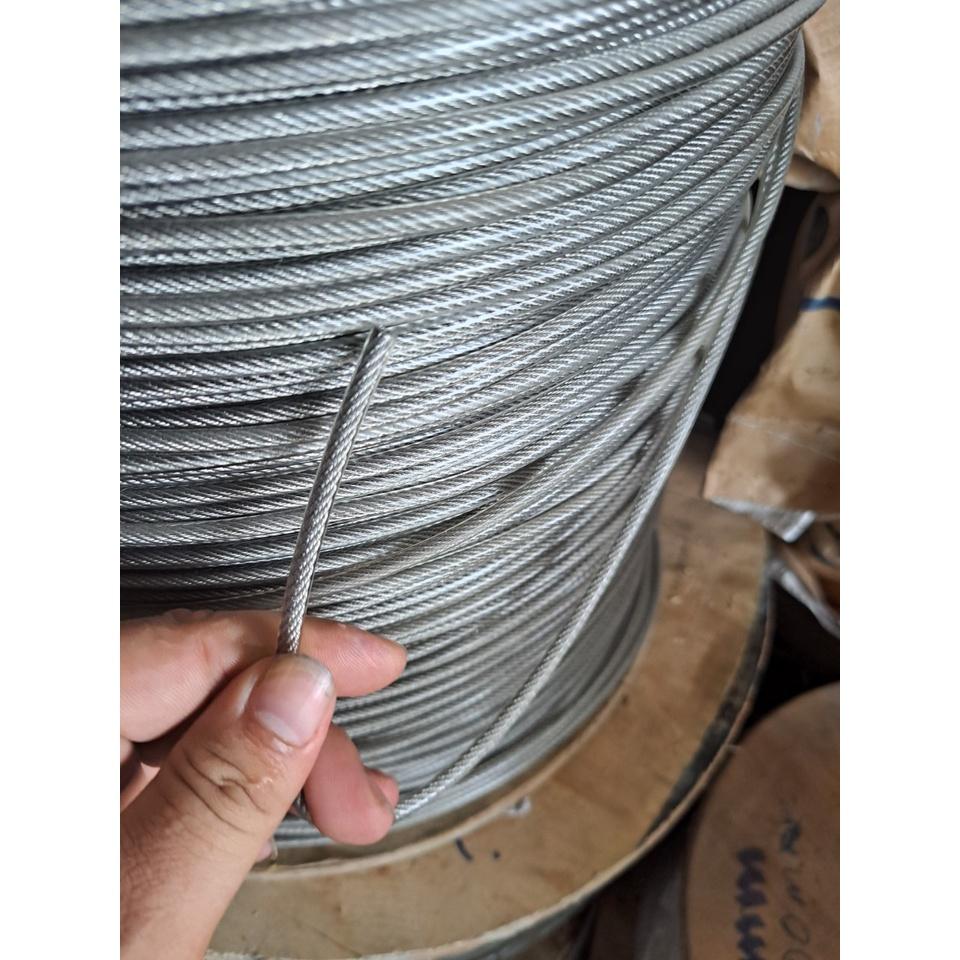 Cáp inox 304 bọc nhựa lên 5mm dài từ 1 - 1000 mét