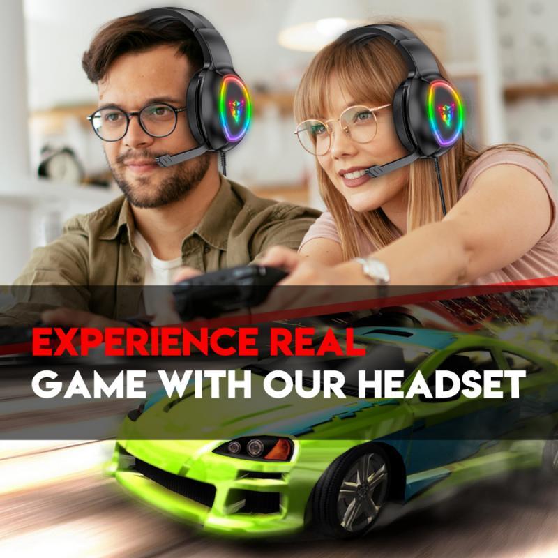 Trò Chơi Tai Nghe Tai Nghe Chơi Game Loại Bỏ Tiếng Ồn Trên Đầu Tai Nghe Chụp Tai Casque Máy Tính Laptop Micro Có Dây Tai Nghe Cho PS4 Máy Tính