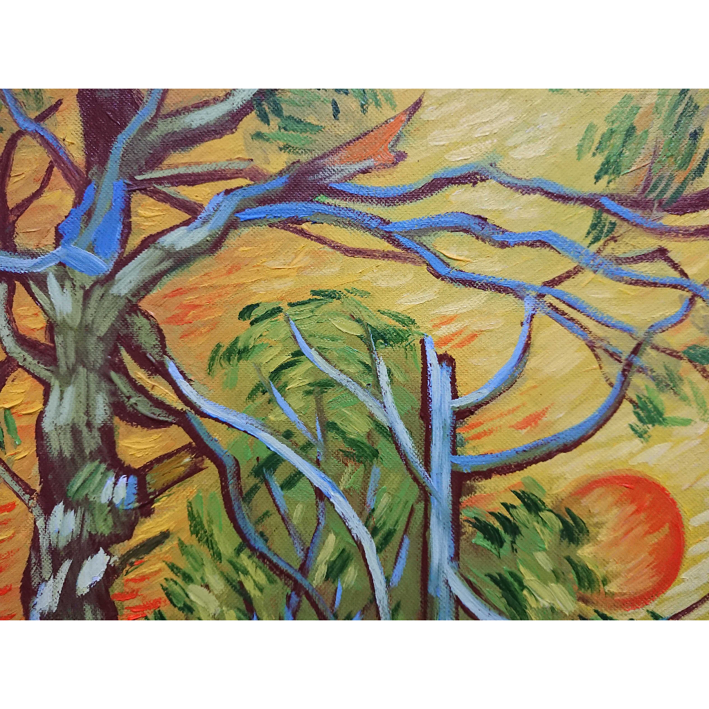 Hoàng Hôn Dưới Rừng Thông - Tranh Sơn Dầu Vẽ Tay 30x40cm