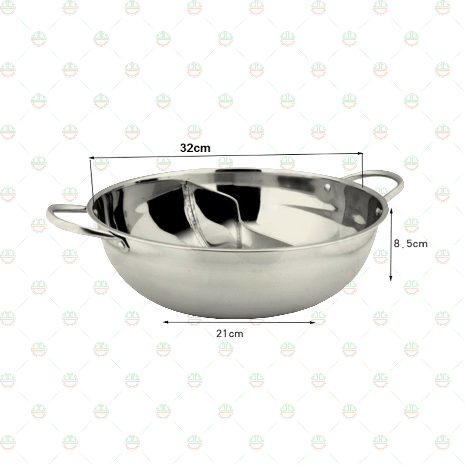 Nồi Lẩu Inox 2 Ngăn Nắp Thủy Tinh KhoNCC Hàng Chính Hãng - Nấu 2 Món Ăn Cho Khẩu Vị Riêng - KLVQ-NL2N