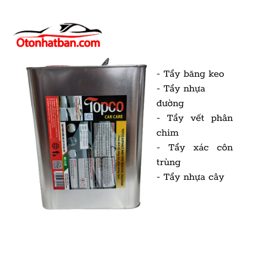 Dung dịch tẩy băng dính, nhựa đường TOPCO dung tích 4 lít