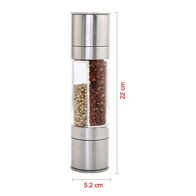 LỌ ĐỰNG VÀ XAY HẠT TIÊU ĐA NĂNG 2 ĐẦU (2IN1) INOX 304