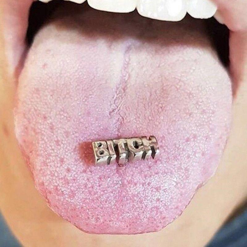 Khuyên Lưỡi Chữ B I T C H -Siêu Cá Tính - Hàng Cao Cấp - 69STORE