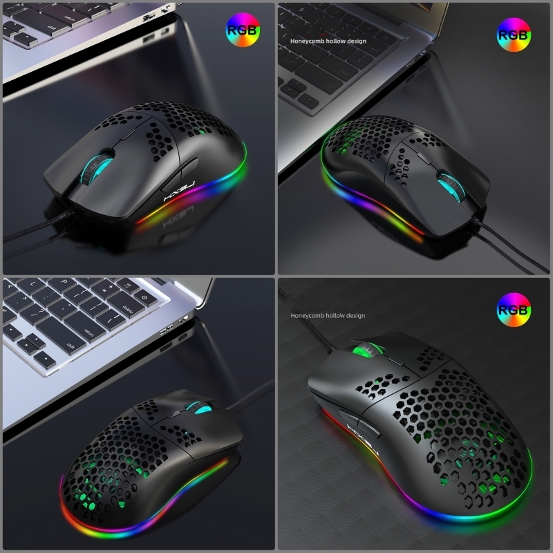 Chuột Led RGB 6400 DPI Gaming Mouse HXSJ - Hàng nhập khẩu