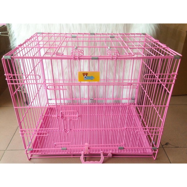 Chuồng sơn tĩnh điện 76x48x57 chuồng cho chó mèo dưới 10kg màu ngẫu nhiên