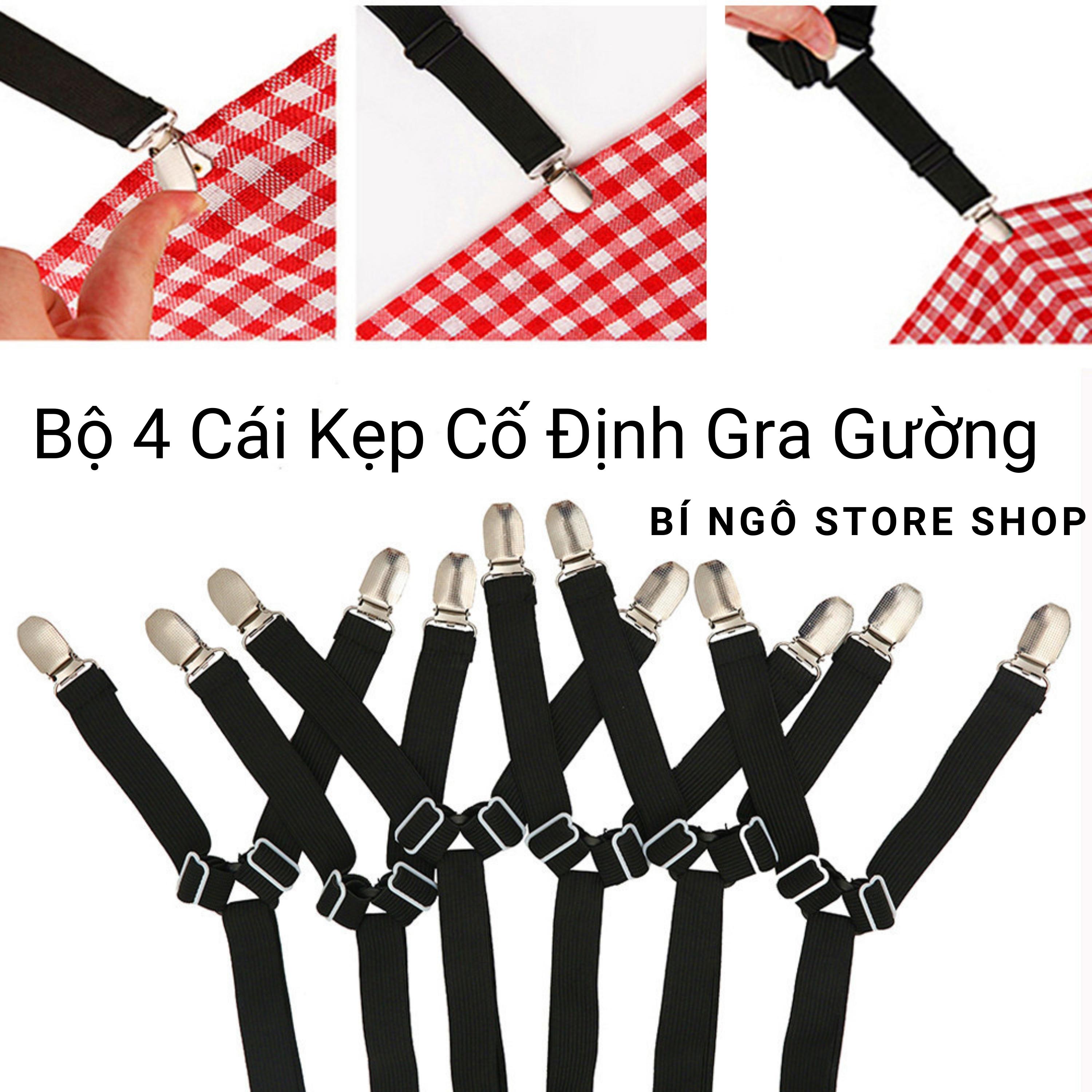 Bộ 4 Kẹp Chống Xê Dịch Drap Trải Giường,Kẹp Cố Định Chăn Ga Giường