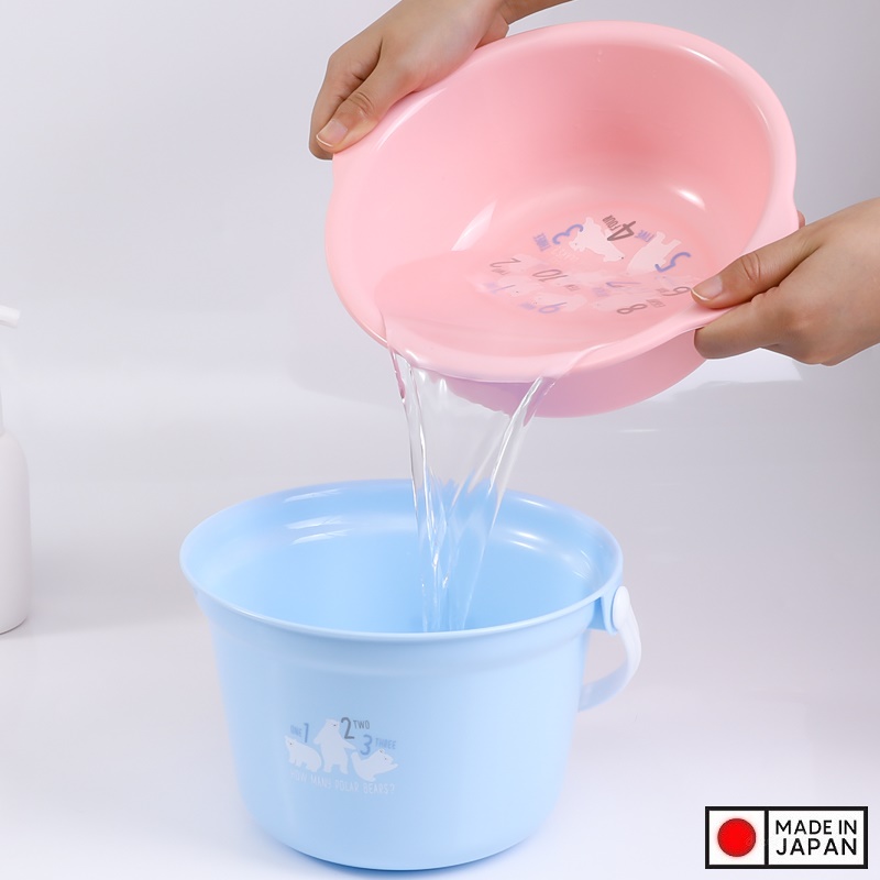 Chậu nhựa trẻ em Nakaya Children's Bathtub Bear 1.7L - Made in Japan