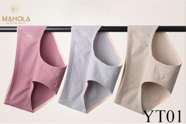 Quần lót nữ, Com bo 5 quần lót cotton O2 ép không đường may kháng khuẩn, chống viêm nhiễm