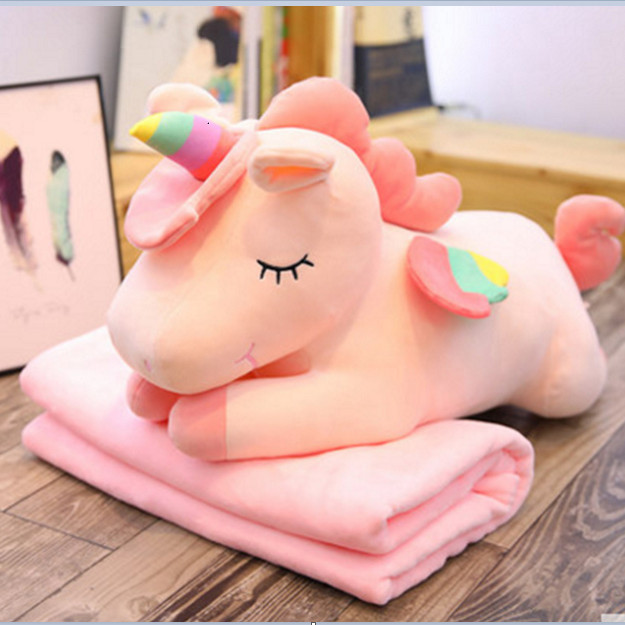 Gối mền kỳ lân 3 trong 1 nỉ nhung cực mịn