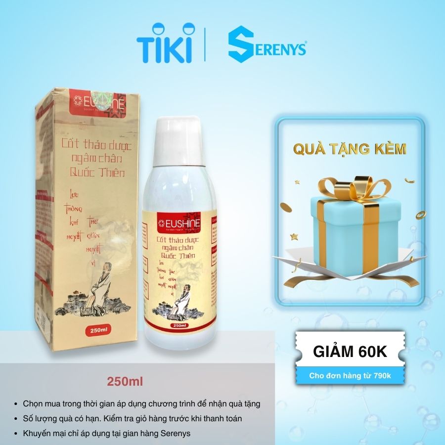 Cốt Thảo Dược Ngâm Chân Quốc Thiên Serenys hỗ trợ giảm chứng phong thấp, đau mỏi, suy tĩnh mạch