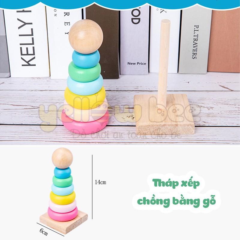 Tháp xếp chồng bằng gỗ