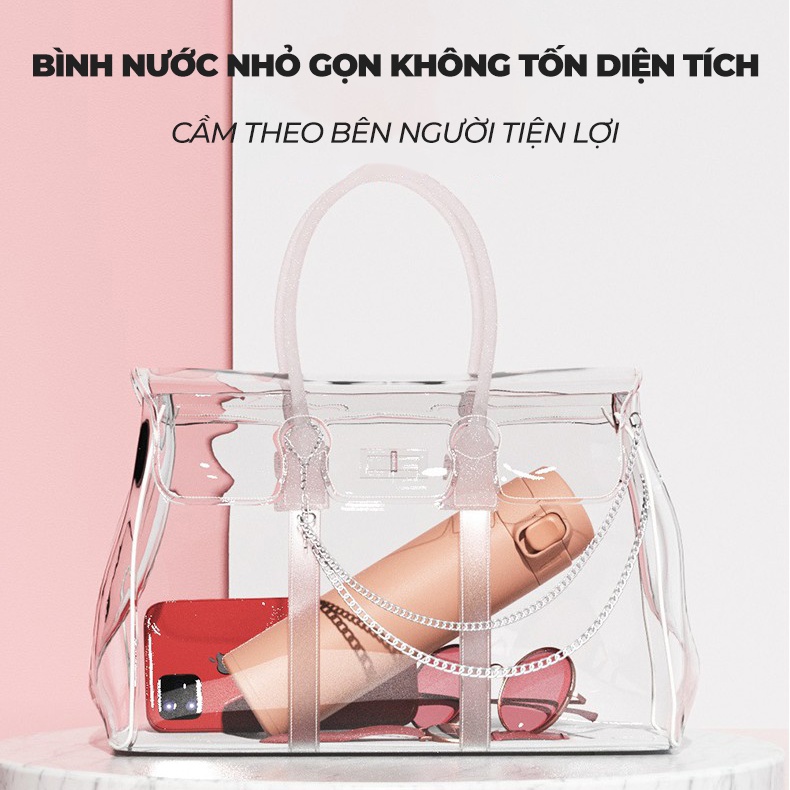 [Tặng Sticker] Bình Giữ Nhiệt Nước Nóng Mini Dung Tích 450ml, Giữ Nhiệt Liên Tục 6 Tiếng, Bình Nước Nhỏ Gọn Đẹp Mắt