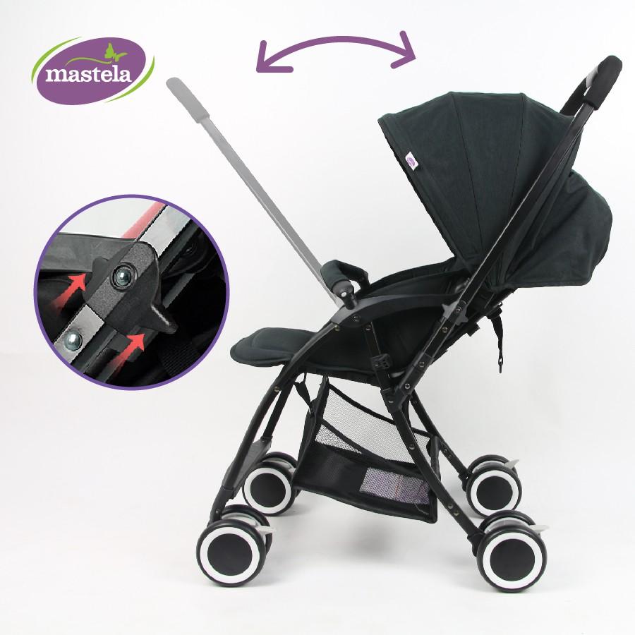Xe đẩy gấp gọn cho bé Mastela Premium T05S - Xe đẩy em bé sơ sinh 2 chiều khung aluminium cao cấp bảo hành 12 tháng