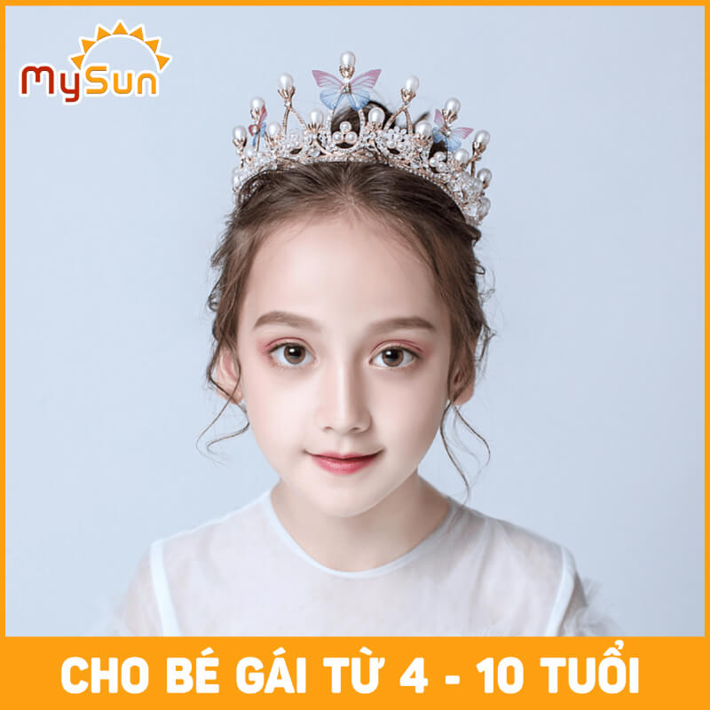 Hình ảnh Vương miện công chúa cài tóc cho bé gái dịp sinh nhật pha lê Hoàng gia – MySun