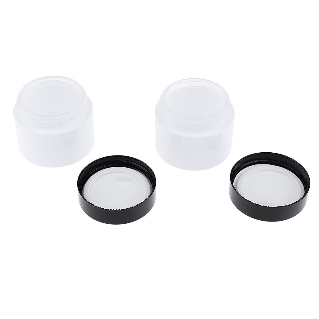2x Cosmetic Empty Jar Pot Makeup Face Cream Container Glass Bottle 20/30/50g -